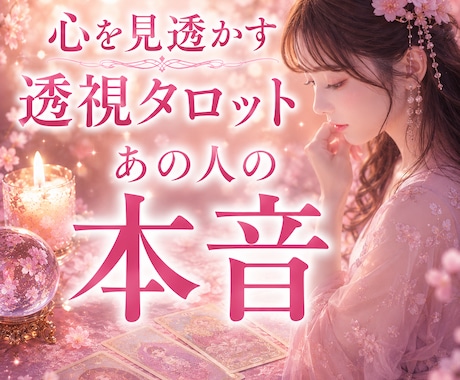 あの人の本音、透視タロットで占います もう悩み続けるのは終わりにしましょう イメージ1
