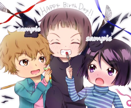 夢絵やペアアイコン＊可愛いイラスト一枚絵描きます 一枚絵も夢絵やSNSアイコンペア画や動物も描きます イメージ2