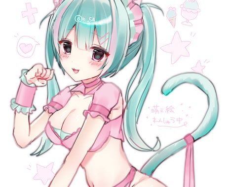 かわいい萌え絵イラスト描きます ‪‪❤︎‬ どんなキャラでもかわいく描きます ‪‪❤︎‬ イメージ2