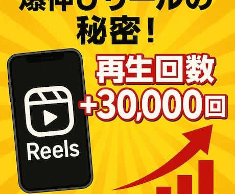 インスタリールの再生回数30,000回増やします Instagramのリール再生回数を増やします イメージ1