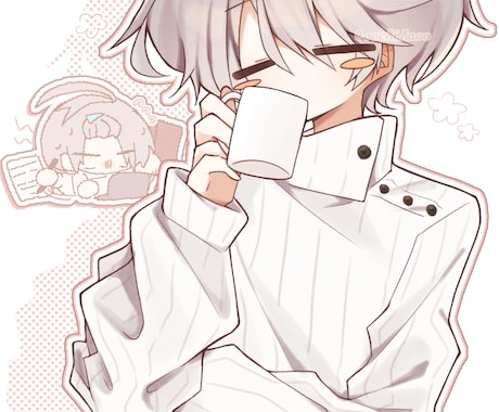 萌えかわいいイラストお描きします ミニキャラ1人無料！かわいいイラストを作成します♪ イメージ2