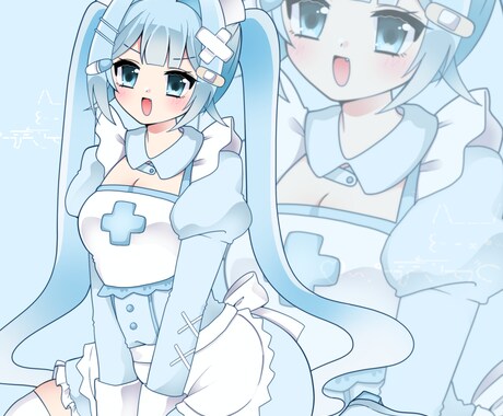 SD付き立ち絵イラスト描きます 可愛いミニキャラ付き！立ち絵イラスト描きます。 イメージ2
