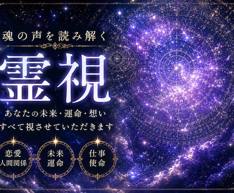 恋愛・仕事・運命を霊視します 本音や未来の流れを読み解きます イメージ1