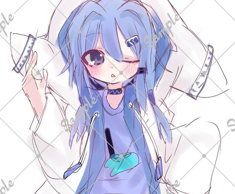 かわいい、かっこいい、簡易、夢絵、サムネ描きます SNS等アイコン、サムネイラスト描きます イメージ2