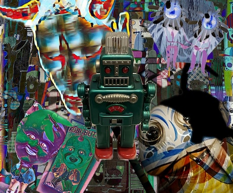 ジャケット写真風画像、イラストを作成いたします ガチャガチャしたものが好きな方にオススメです！ イメージ1