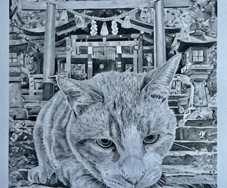 鉛筆画でペットのリアル似顔絵を手描きで作成致します 犬・猫を鉛筆で細部まで丁寧に描きます！ イメージ1