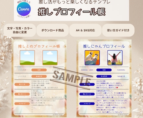 推しプロフィール一緒に作ります 丸投げOK♡推しプロフィール作成します｜理想を形に イメージ1