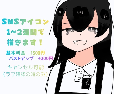 SNSアイコン作成します お手頃価格で高品質なSNSアイコンをお届け！ イメージ1