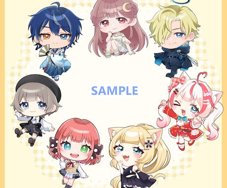 可愛いデフォルメイラスト描きます グッズ化と相性◎！ぷにっと可愛いミニキャライラスト♪ イメージ2
