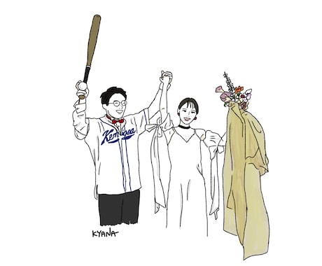 写真からシンプルな似顔絵イラストかきます SNSアイコンやハガキ、結婚式等でご使用頂けます! イメージ2