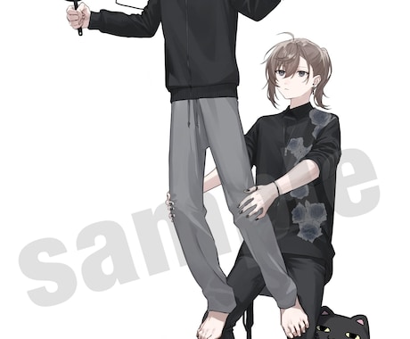等身の立ち絵イラスト描きます メインビジュアルから等身大パネル、TRPGの立ち絵など イメージ2