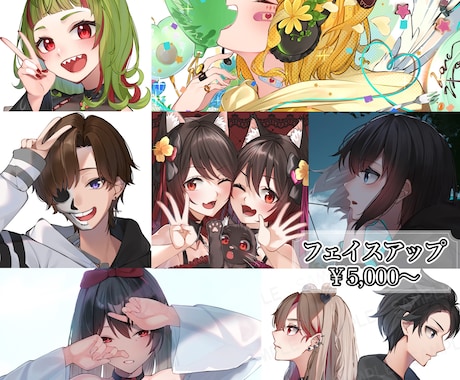 商用利用可/最短3日!!イラスト全般製作いたします アイコン/立ち絵/一枚絵/Live2Dなど承ります！！ イメージ2