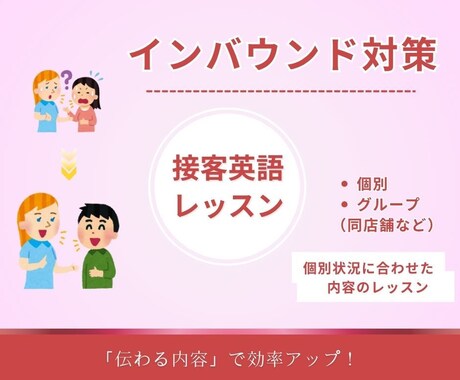 すぐに使える！【接客英語】をお伝えします 伝わる接客で満足度も効率もアップ！ イメージ1
