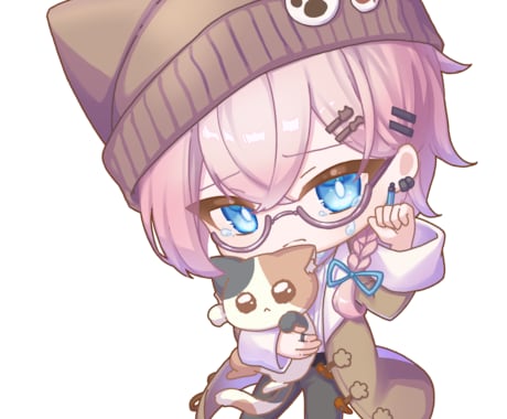 ミニキャラです配信やアイコンなどにも使えます ミニキャラ主に男性女性のミニキャラデフォルメの作成 イメージ2