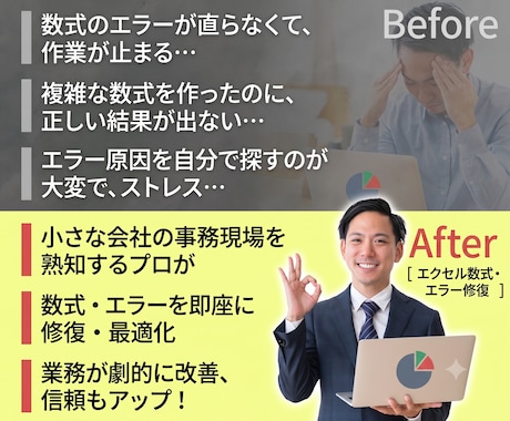 エクセル数式・エラー修復します 「動かない・計算がおかしい」を1箇所から速攻解決！ イメージ2