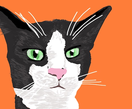 猫の写真を元にイラストを描きます アイコン・表示・プレゼントなど イメージ1