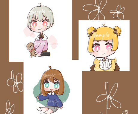可愛いデフォルメイラストを描きます アイコンや挿絵などにご利用ください❁⃘ イメージ1