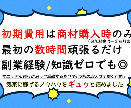 知識経験ゼロOK◎誰でもできるコツを教えます 初めての副業で本業超えの収益を出した１つの方法を伝授！ イメージ2