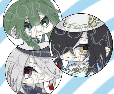 最短2日！ミニキャラのアイコンイラストお届けします イメージ1