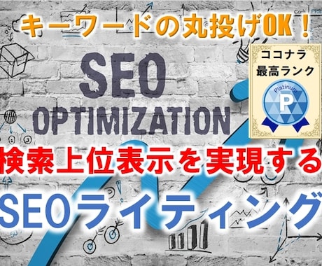 SEOのプロが監修！検索に強いライティングします 画像挿入や投稿代理も可。検索エンジン対策を完全外注したい方へ イメージ1