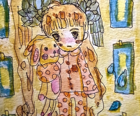 1枚絵作成します 可愛いほんわかする人目を引く、優しい イメージ1