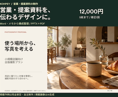 Wordやメモから営業・説明資料を作成します イメージ1