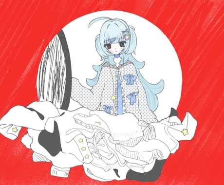 かわいい歌ってみた用イラスト描きます ちょい病み・かわいい女の子を描きます！ イメージ1