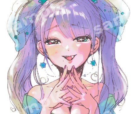 SNS用アイコンイラストを描きます 柔らかいタッチの絵柄で、世界で一つだけのイラストを制作します イメージ2