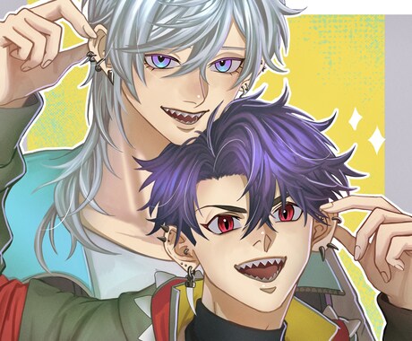 目を惹く艶感！厚塗り風でSNSイラスト描きます 繊細な色使いと魅力的な艶感で、男女問わずご依頼いただけます。 イメージ2