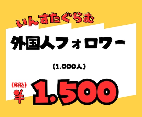 即効！インスタ外国人フォロワー1000人増やします 最大10万人まで対応します！ぜひ効果を実感ください！ イメージ1
