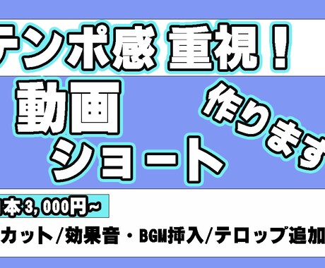 テンポ〇YouTube用の動画編集をします Premiere Proでテンポ感が良いカット編集対応！ イメージ1