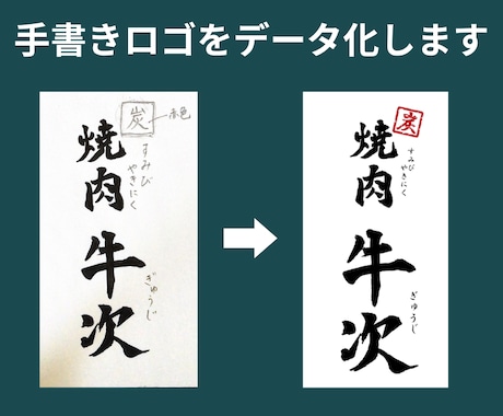 手書きロゴをデータ化します 商用OK・aiデータ納品・修正3回無料 イメージ2