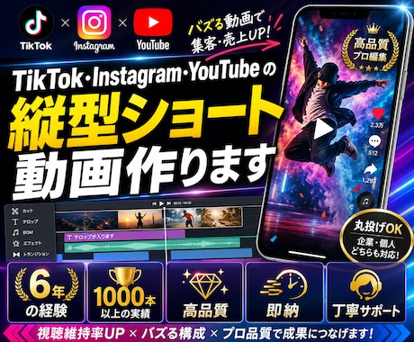ショート動画制作承ります お手頃価格でショート動画製作承ります イメージ1
