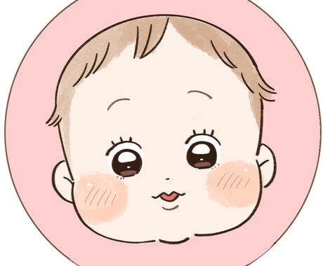 まんまるキュートなゆる赤ちゃん描きます 赤ちゃんの似顔絵アイコン♬ブログやSNSにも！ イメージ2