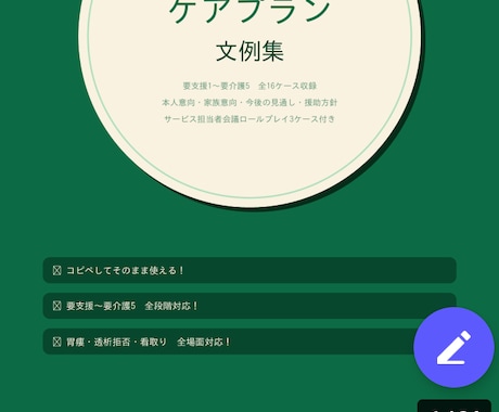 有料老人ホーム版 ケアプラ 文例集販売します 第1表特化版です。初回限定、サービス担当者会議付き イメージ2