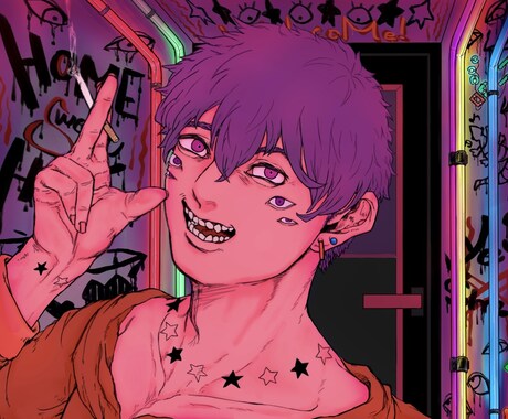 ダークな魅力があるイラスト描きます 独特な世界観で目を惹くイラストお描きします♪ イメージ1
