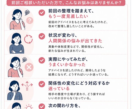 医療職・管理職の人間関係相談（継続専用）します 医療職（医師・看護師・コメディカル・事務）人間関係の悩み相談 イメージ2