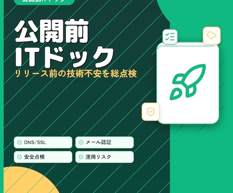 公開前ITドックを実施します Webサイト公開前の技術不安をプロがまとめて点検 イメージ1