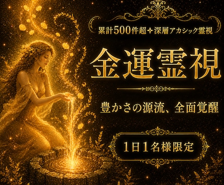 金運霊視✦潜在意識に眠る豊かさの源流を視抜きます 自分に使うお金に、罪悪感がわく。その理由を視ます イメージ1