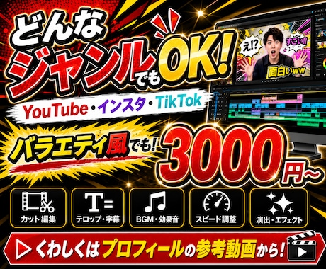 多種多様な動画などを編集します 過去にtiktokの編集経験あり イメージ2