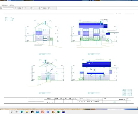 簡単な建築図（平面図・立面図）を作成致します 一般住宅～工場など。JW-CADで作成いたします。 イメージ1