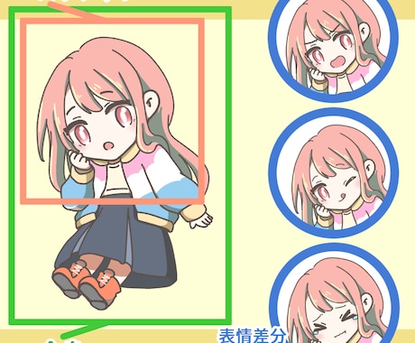 アイコンや配信素材に！SD・ミニキャラ描きます あなたのイメージを詰めこんだ“ちびキャラ”をお届けします！ イメージ2