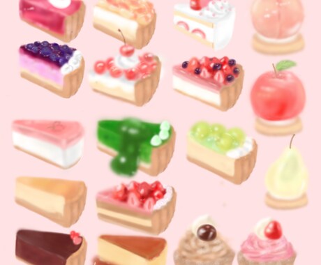 自作スイーツ描きます 思い入れのある自作スイーツをほんわか可愛く描きます♪ イメージ2
