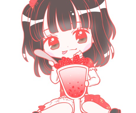 ゆめかわいい！ちびキャライラスト、描きます パステルカラーの色味を使って、着色いたします！ イメージ2