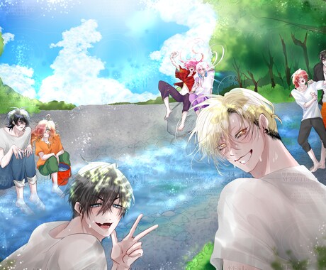 商用OK！グッズミニ絵等身絵立ち絵イラスト描きます デフォルメから等身絵・立ち絵までなんでも⚪︎ イメージ1