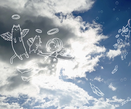 エモい写真にします お気に入りの写真にファンタジー溢れる絵を描きます イメージ1