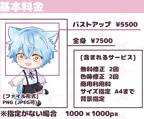 商用利用可◎ かわいいちびキャラを描きます オプションでグッズなどにもお使いいただけます.*･ﾟ イメージ2