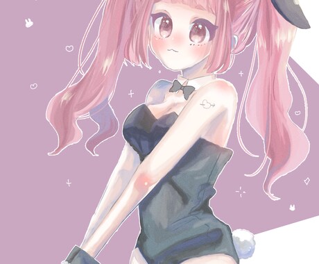 SNS用のアイコンやヘッダー描きます きらきら可愛いイラスト描きます♡今なら小物オプ1点無料‼️ イメージ2