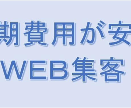 初期費用3000円でWEB集客します 初期費用3000円/無駄な費用抑えてWEB集客 イメージ1