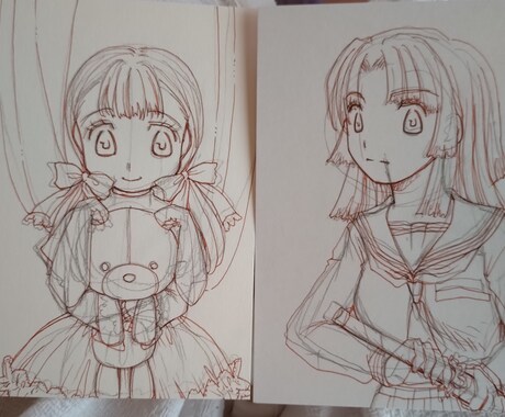 オリジナルの漫画やアニメ等の様な1枚絵を描きます 漫画や、アニメの様な見開きの1枚絵のキャラクターの様な絵 イメージ2